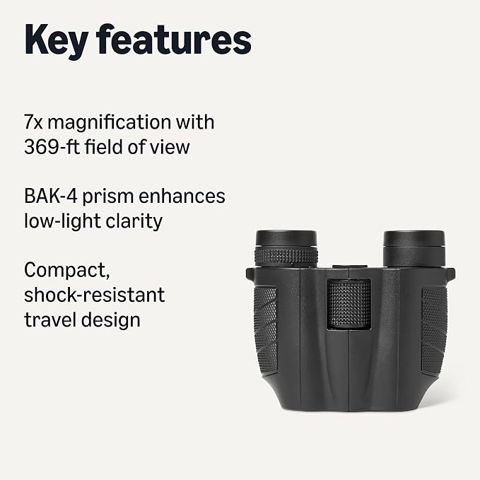 Amazon Basics 7x25 Compact Binoculars, FMC Optics, BAK-4 Prism, Lightweight - Image 2