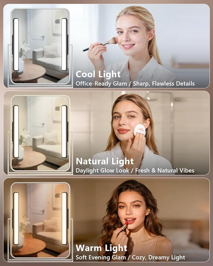 WILLED 3W Mirror Lights with Remote Control, Eye-Friendly Magnetic Light Bar - Image 4