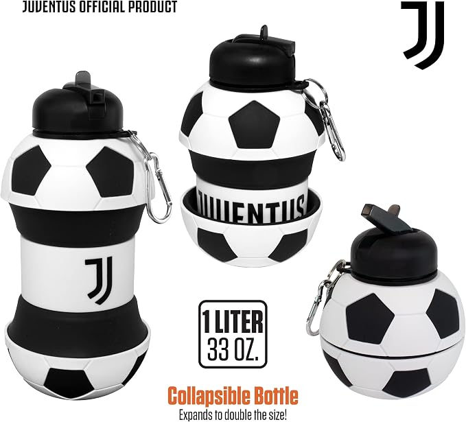 Maccabi ART Juventus Clip-On Collapsible 1 Liter, 34 oz. size BPA-Free Silicone - Image 2