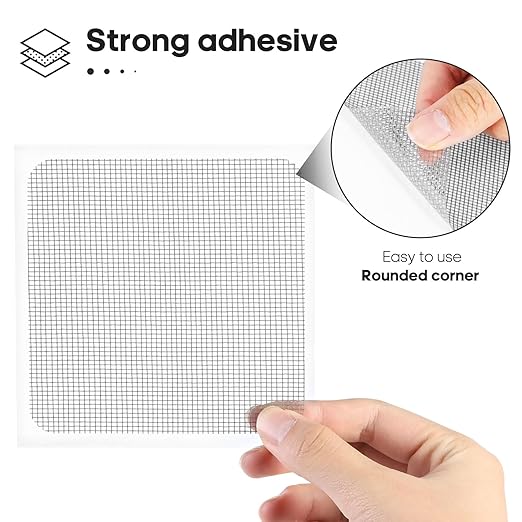 Secopad 14 Sheets Window Screen Patches Repair Kit, Strong Adhesive Fiberglass - Image 5