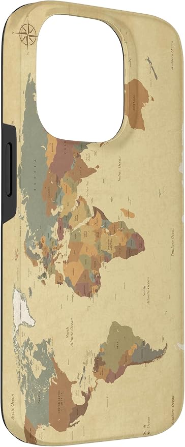 Globe Map Smartphone Cell Cover Gift World Map Pattern Phone Case - Image 3