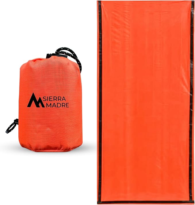 Sierra Madre Emergency Sleeping Bag – Ultralight, Waterproof Mylar Thermal Bivy by SierraMadre