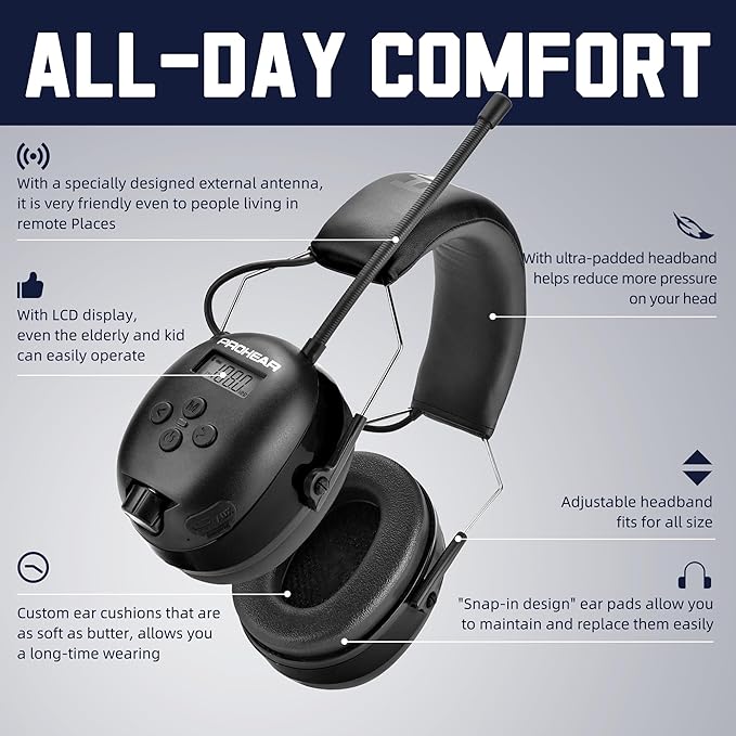 PROHEAR 033 2.0 Bluetooth Hearing Protection Headphones - Image 5