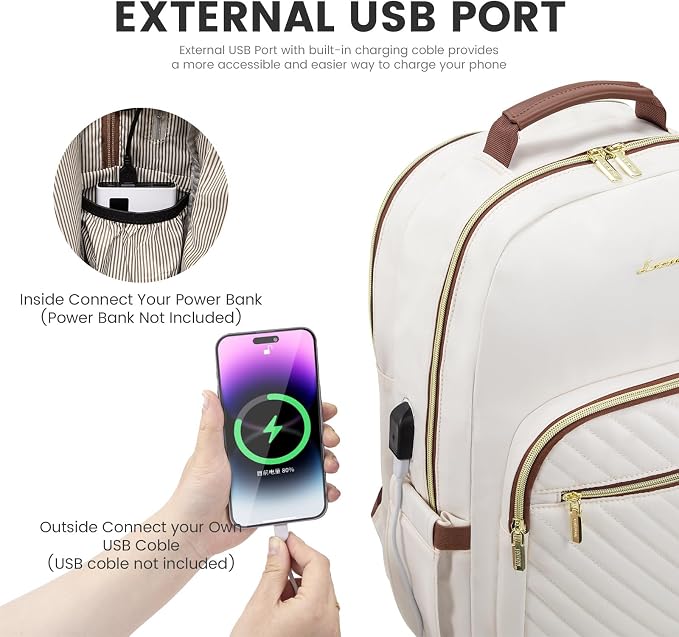 LOVEVOOK Laptop Backpack for Women 17.3 inch, Cute Womens Travel Backpack Purse - Image 5