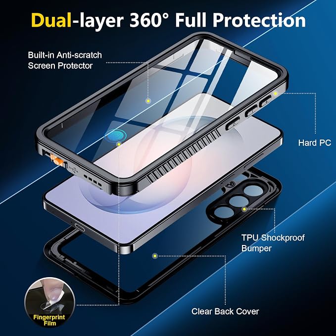 SPIDERCASE Designed for Samsung Galaxy S26 Case Waterproof, Built-in Screen & - Image 7