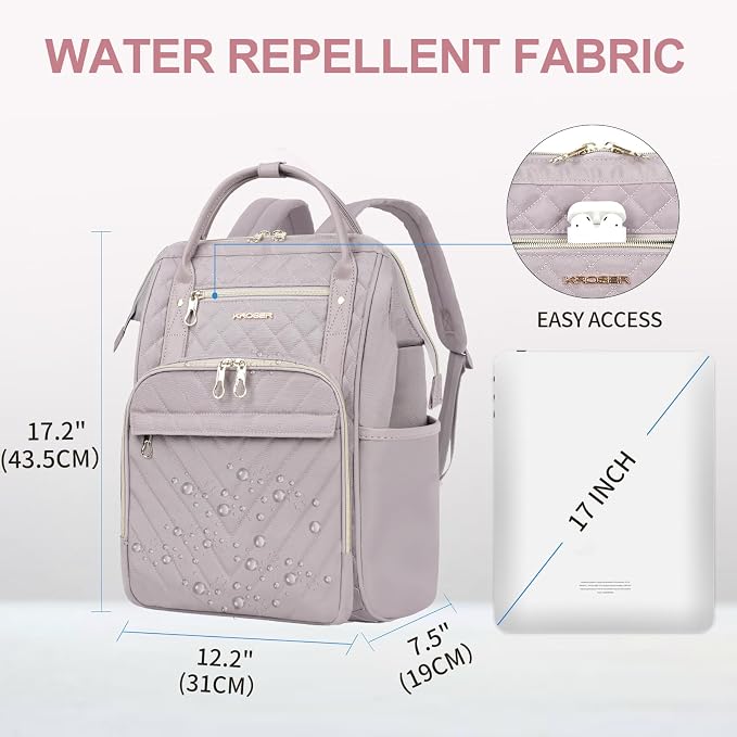 KROSER Laptop Backpack 17" Stylish Backpack Water Repellent College Casual - Image 2