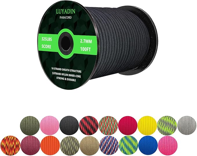 Paracord 325lb Diameter 2.7mm by LUYADIN
