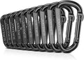 Carabiner Clips, 900 LBS 2.5" Iron Heavy Duty Caribeaners by SUPOLOGY