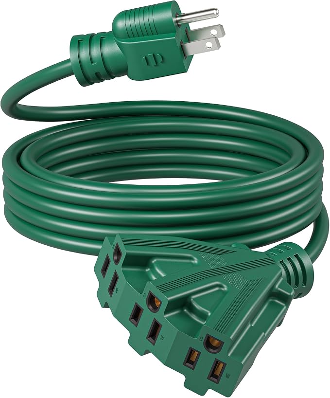 DEWENWILS 15FT Outdoor Extension Cord, Weatherproof 16/3 SJTW Power Cable by DEWENWILS