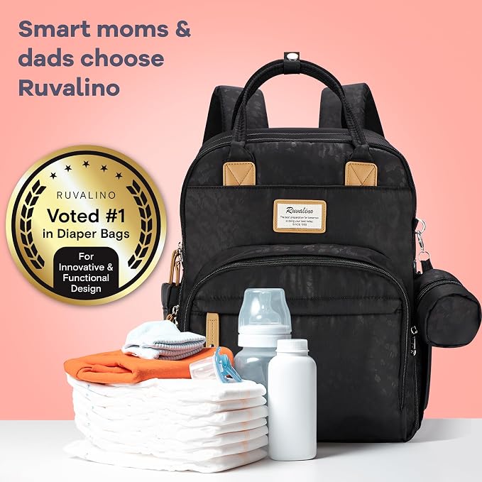 RUVALINO Diaper Bag Backpack-Multifunction Baby Travel Bag - Image 7