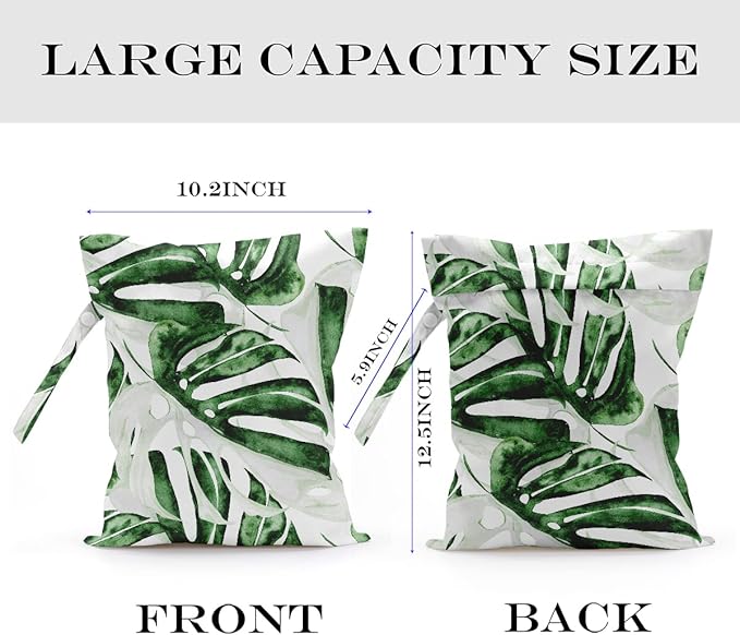 Wet Bag, Wet Dry Bag, Wet Bag for Swimsuit, Dirty Yoga Gym Clothes, Makeup Bag - Image 2
