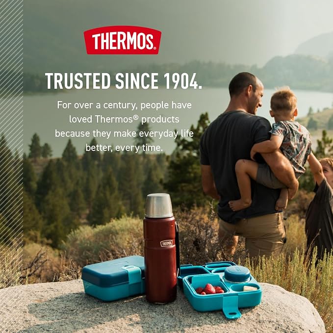 THERMOS Stainless King Vacuum-Insulated Beverage Bottle, 40 Ounce, Rustic Red - Image 7