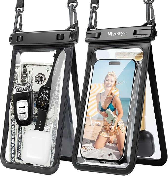 Niveaya Double Space Waterproof Phone Pouch, IPX8 Phone Case by Niveaya