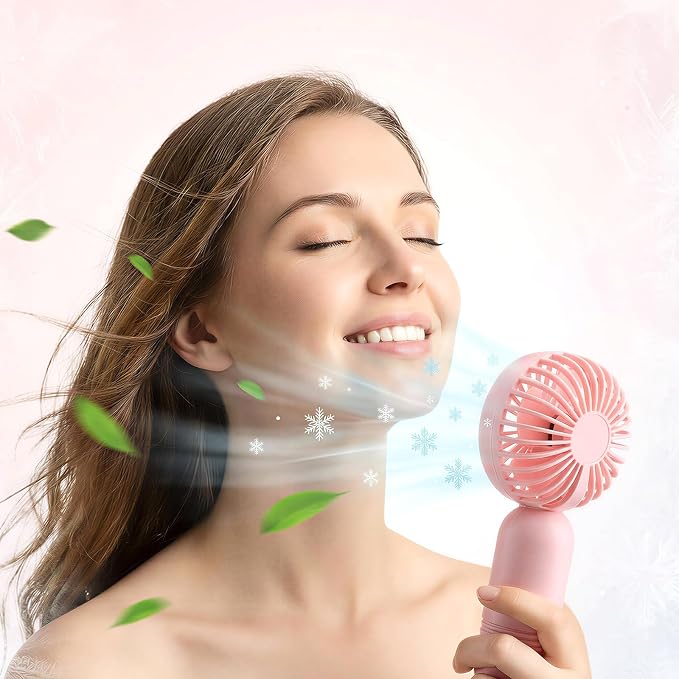 Rossesay 48 Pcs Mini Portable Fan Bulk Cute Handheld Lightweight Small Little - Image 4