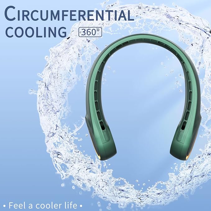 FrSara Bladeless Neck Fan, Strong Wind, Adjustable, 360° Cooling, Super Quiet - Image 5