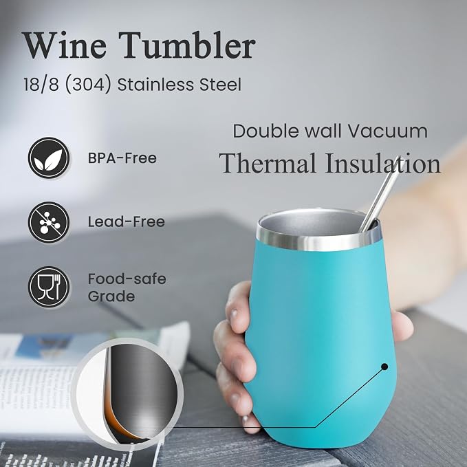 MEWAY 12oz Insulated Wine Tumbler - Image 2