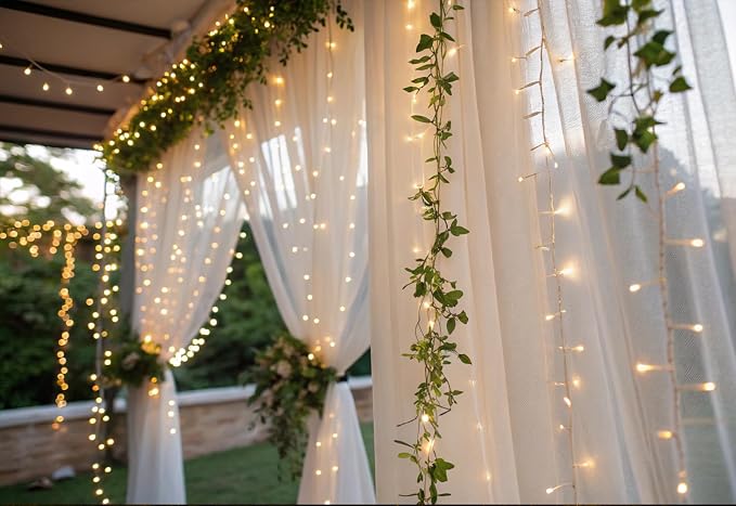 Solhice LED Curtain Lights Outdoor 30ft x10ft, 720 LED Plug in Hanging String - Image 7