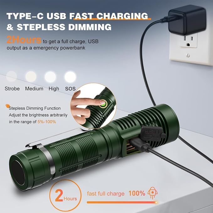 Small Tactical Flashlights High Lumens - Image 5