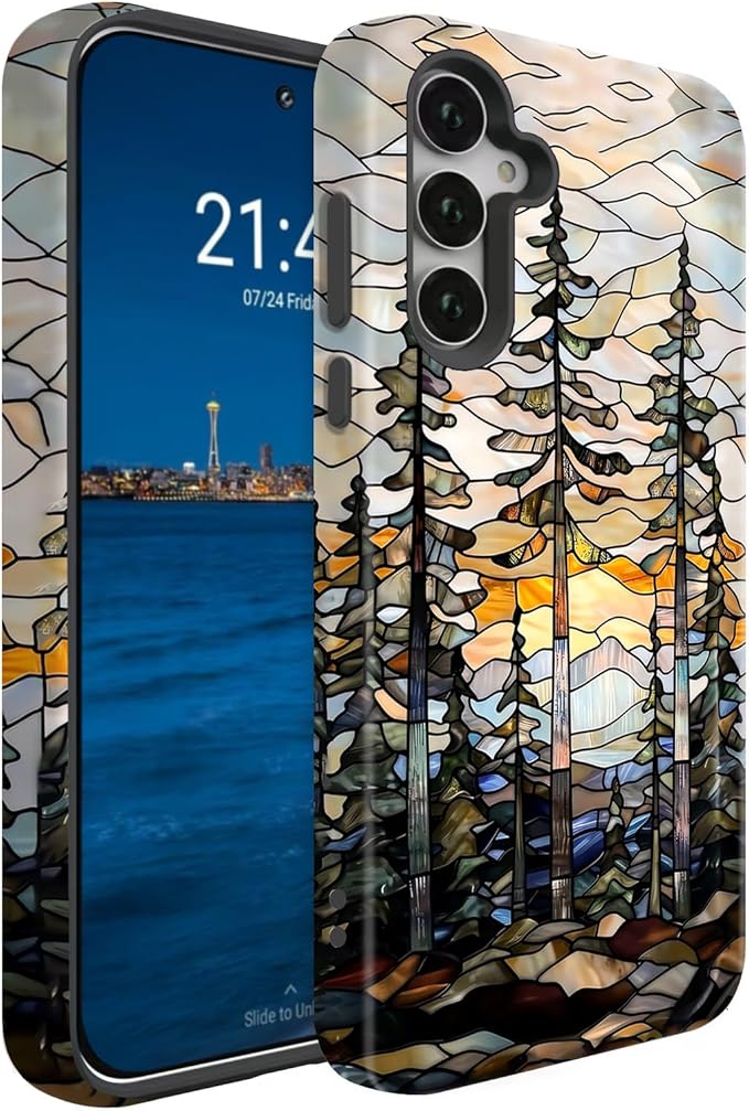 Compatible for Samsung Galaxy S25 FE 5G Case, Dual Layer Heavy Duty 2 in 1 by BSMOSPER