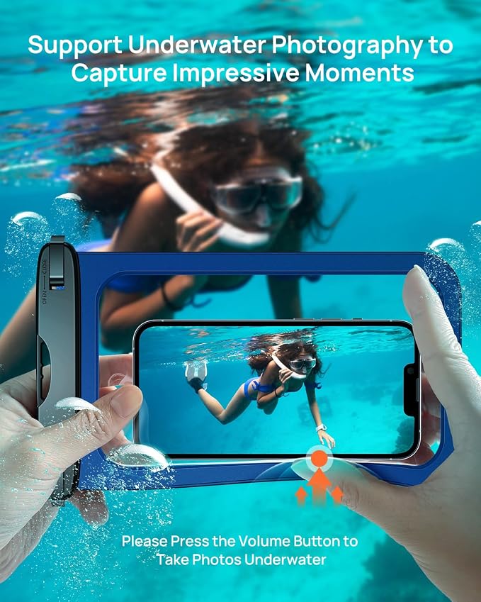 Lanhiem 10.5" Large Waterproof Phone Pouch, 2 Pack Universal IPX8 Waterproof - Image 6