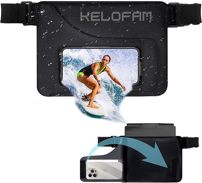 Waterproof bag Fanny Pack with Phone Case, Water proof Phone Pouch Dry Bag Keep by KELOFAMWaterproofPouchBag