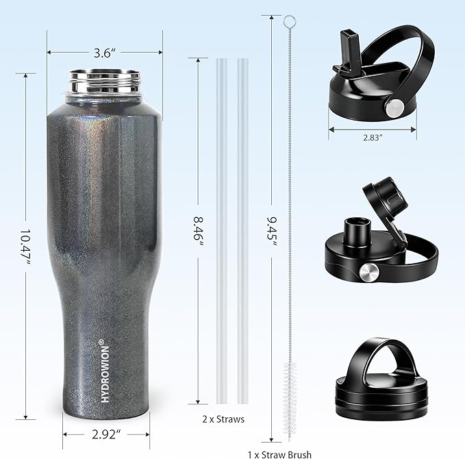 HYDROWION Water Bottle Stainless Steel, Vacuum Insulated Leak Proof Tumbler 32oz - Image 5