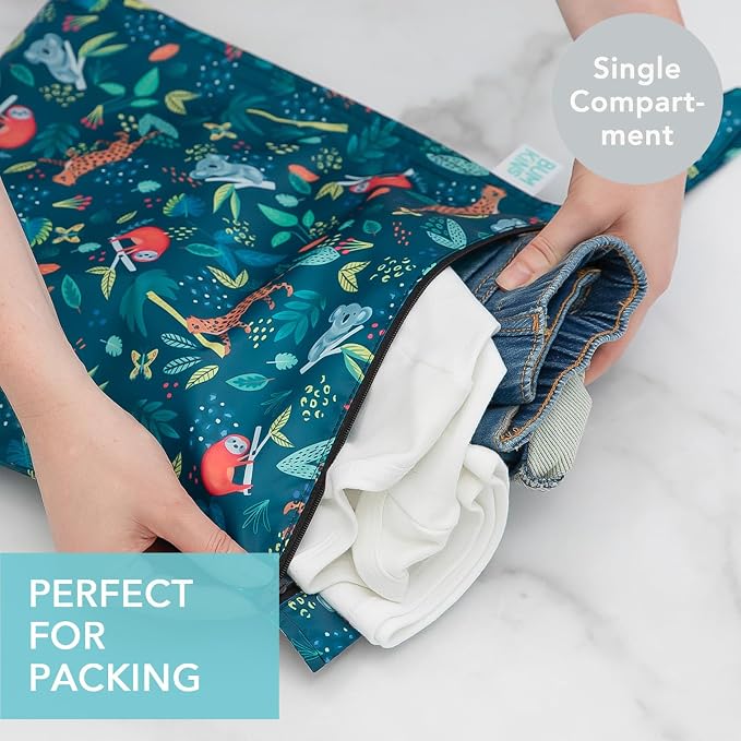 Bumkins Waterproof Wet Bag for Baby, Swim Suit, Cloth Diapers, Pump Parts - Image 2