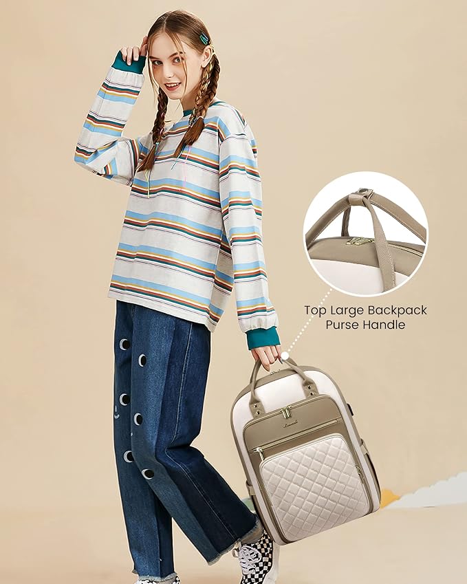 LOVEVOOK Laptop Backpack for Women, Stylish Backpack Purse - Image 4