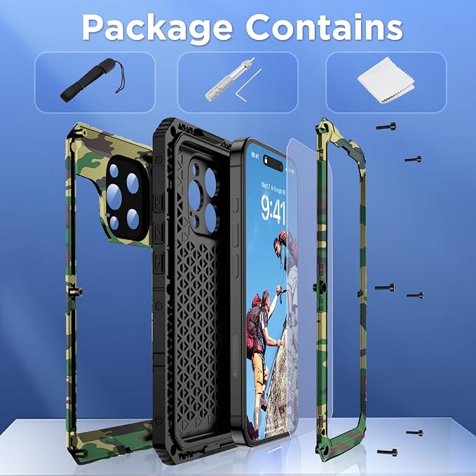 Mitywah Waterproof Case for iPhone 16 Pro, Shockproof Heavy Duty Case - Image 8