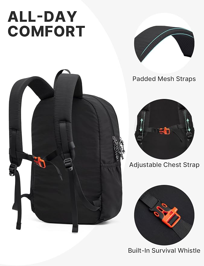 G4Free 15L Hiking Backpack Lightweight Small Travel Backpack Casual Daypack - Image 5