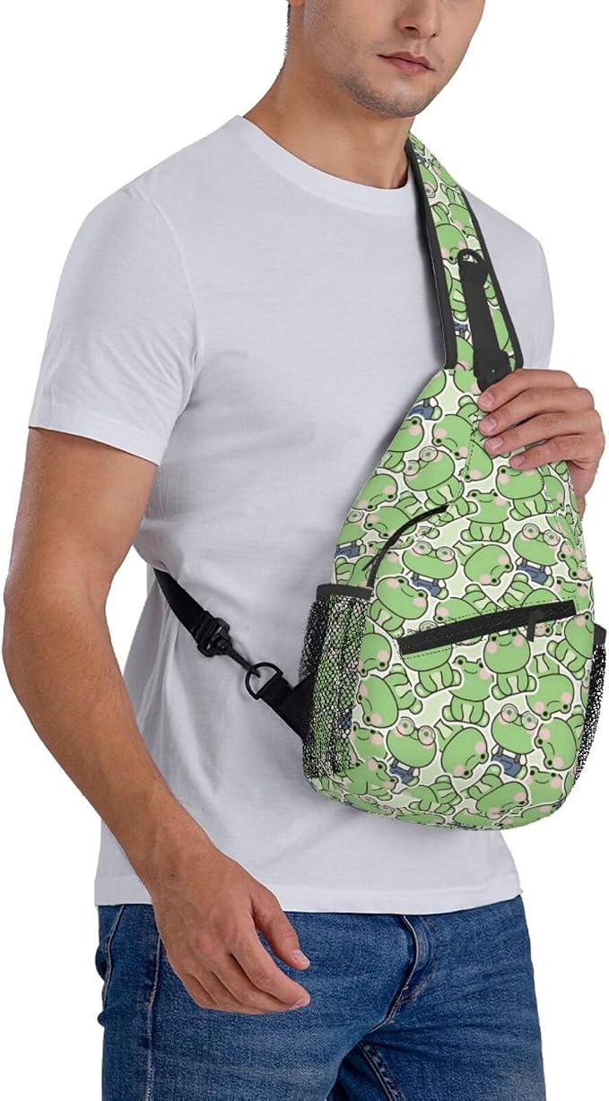 Cute Frog Sling Bag For Women Men Fashion Backpack Crossbody Frogs Shoulder Bag - Image 8