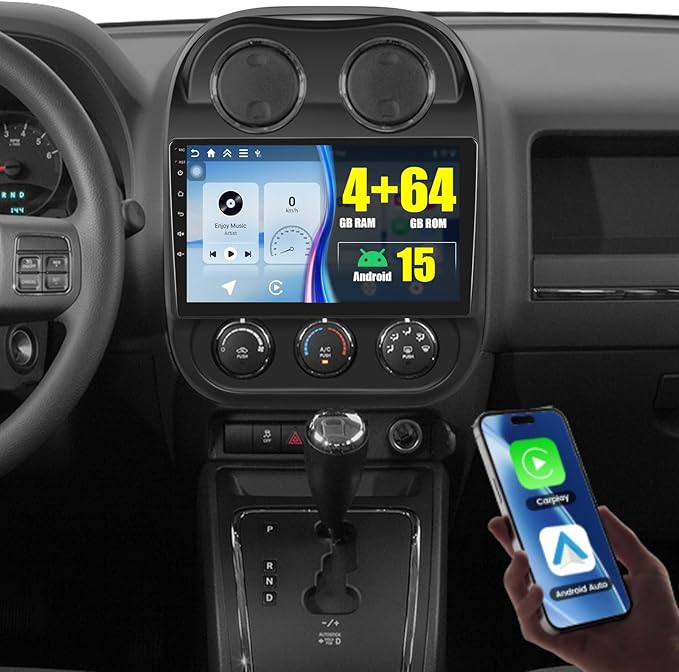 for Jeep Compass Patriot 2010-2016 Android 15 Car Stereo, Hikity 10'' in-Cell by Hikity