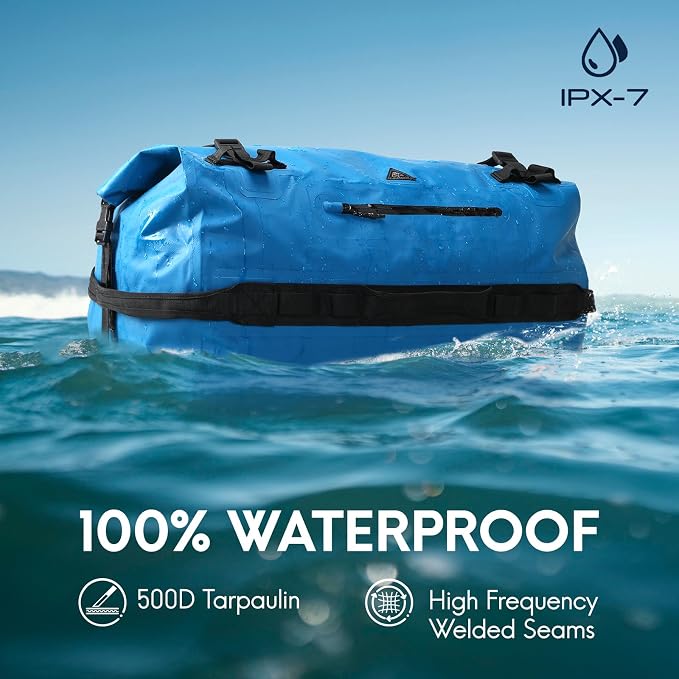 Haimont Large Waterproof Duffel Backpack Roll-Top Heavy Duty Dry Duffle Bag - Image 2