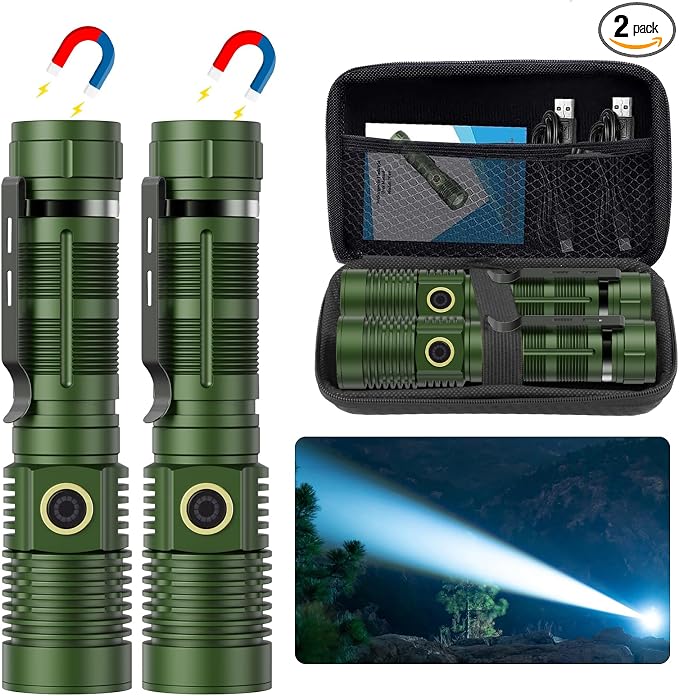 Hoxida Small Tactical Flashlights High Lumens by Hoxida