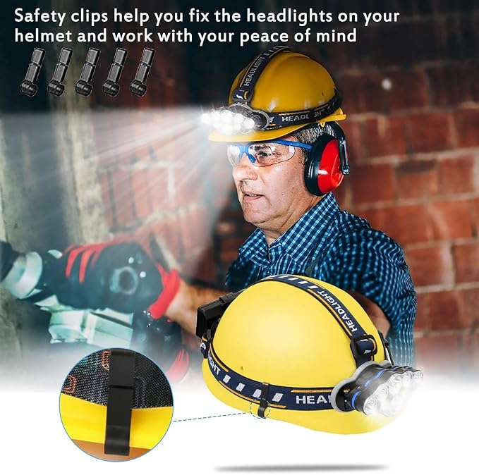 Rechargeable Headlamp, 8 LED Headlamp Flashlight 18000 Lumen 8 Modes - Image 7