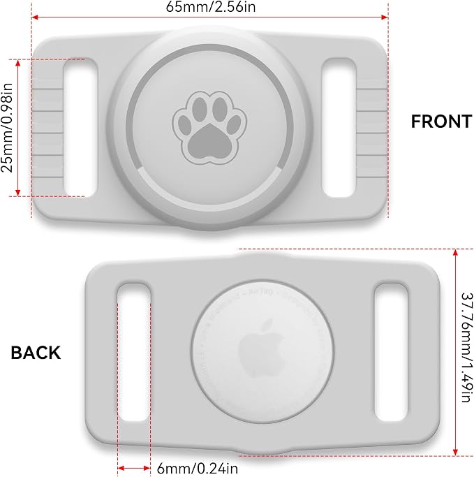 GOCII for Airtag Dog Collar Holder 2 Pack, Waterproof Dog Collar Holder for - Image 4