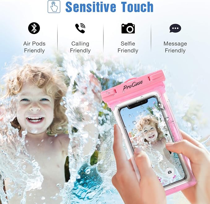 ProCase 2 Pack Waterproof Phone Pouch, Underwater Phone Case Up to 7", Dry Bag - Image 4