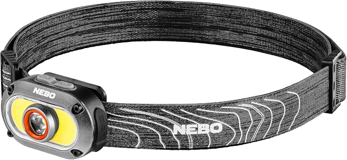 NEBO MYCRO 550+ Rechargeable Headlamp | 550 Lumens, 7 Light Modes, Water by NEBO
