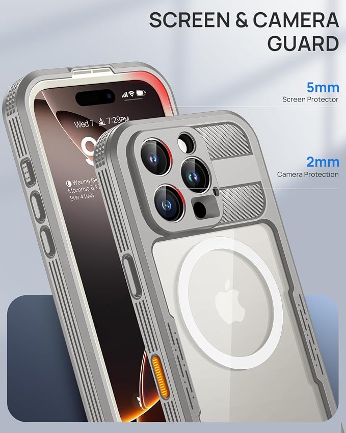 Lanhiem Magnetic for iPhone 16 Pro Max Case, IP68 Waterproof Dustproof Case - Image 7