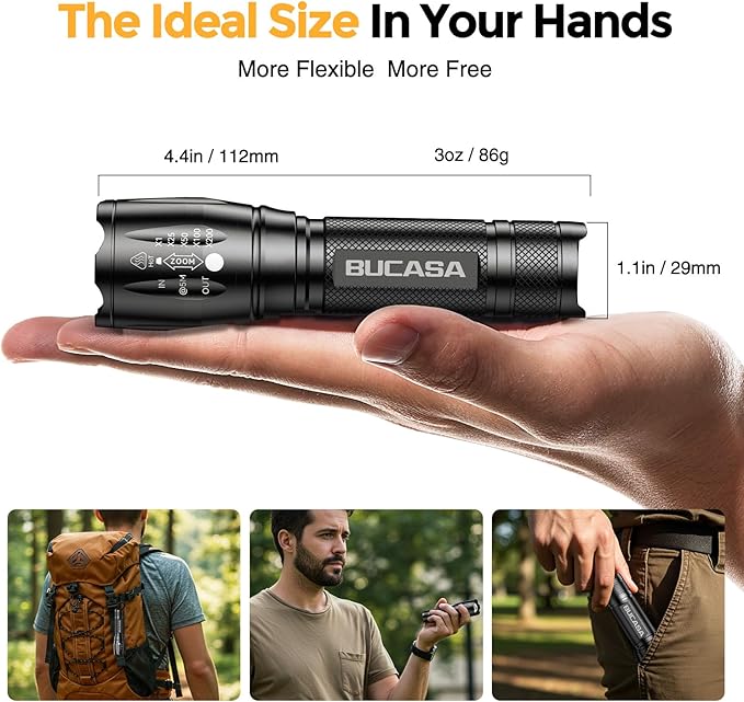 BUCASA 6 Pack Rechargeable Flashlights High Lumens, Brighter Small Flashlight - Image 7