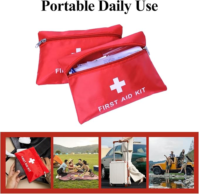 QCWN 12 Pack Empty First Aid Bag Mini Medical Kit Pouch Small Travel Emergency - Image 4