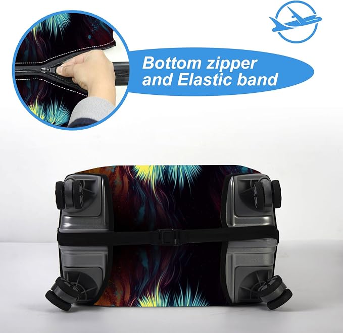 Luggage Cover Protector for 22-24 Inch Suitcases, TSA Approved Elastic Travel - Image 5