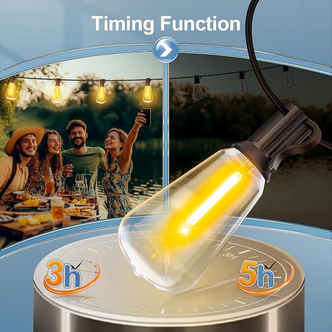 MGVIH Outdoor String Led Patio Lights: 65Ft 20M Outside Waterproof Light - Image 3