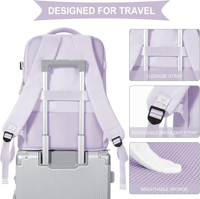 coowoz Large Travel Backpack For Women Men, Carry On Flight Approved, Hiking - Image 7