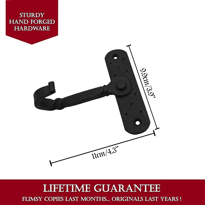 Rustic Cast Iron Wall Hooks, Heavy Duty Retro Utility Hooks - Image 4