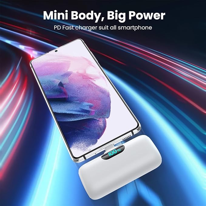 Portable Charger for iPhone 17/16/15, Mini Power Bank 5000mAh PD USB C Portable - Image 2