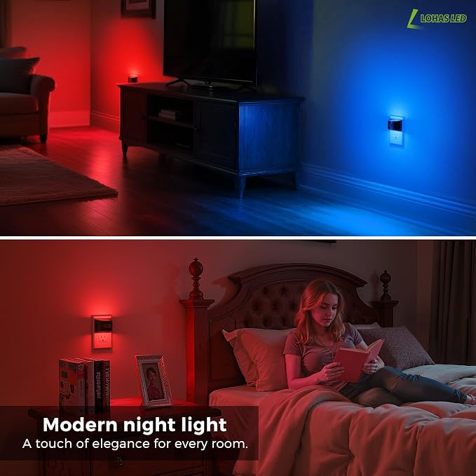 L LOHAS LED Night Light with Motion Sensor & Dusk to Dawn Sensor, Night Lights - Image 7