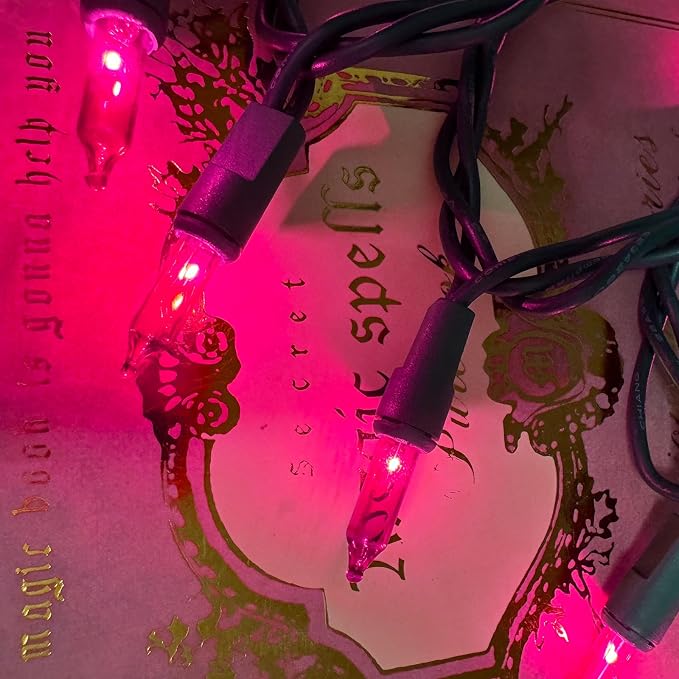 HISHINY Christmas Lights 100 Count Pink Christmas Tree String Lights - Image 7