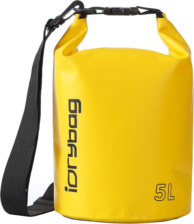 IDRYBAG Dry Bag for Kayaking Waterproof 2L/5L/10L/15L/20L, Small Dry Sack by iDrybag+