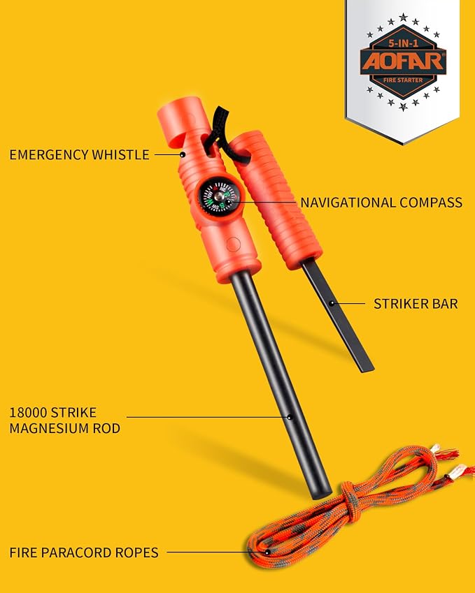 AOFAR Fire Starter AF-381/AF-381plus Fire Steel - Image 2